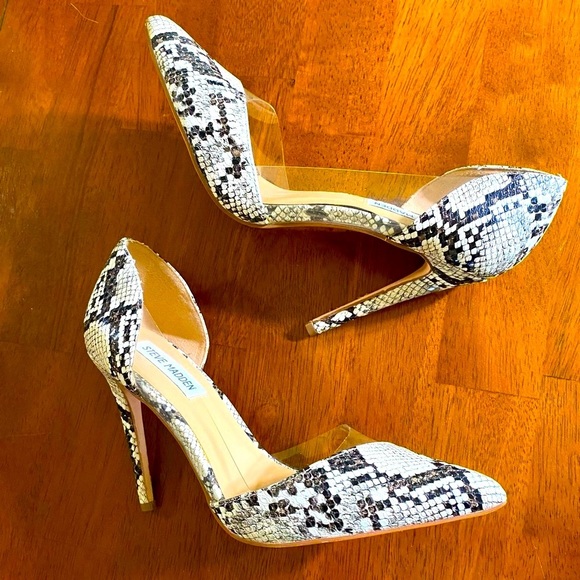 STEVE Madden Women's Shira D'Orsay size 7, Python 4” Heels. Near perfect EUC! - Picture 2 of 14